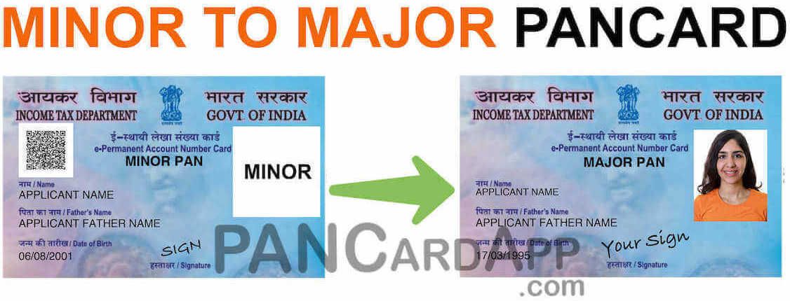 minor to major pan card differences
